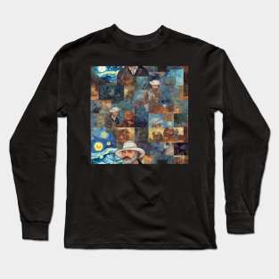 Van Gogh Paintings Mashup Long Sleeve T-Shirt